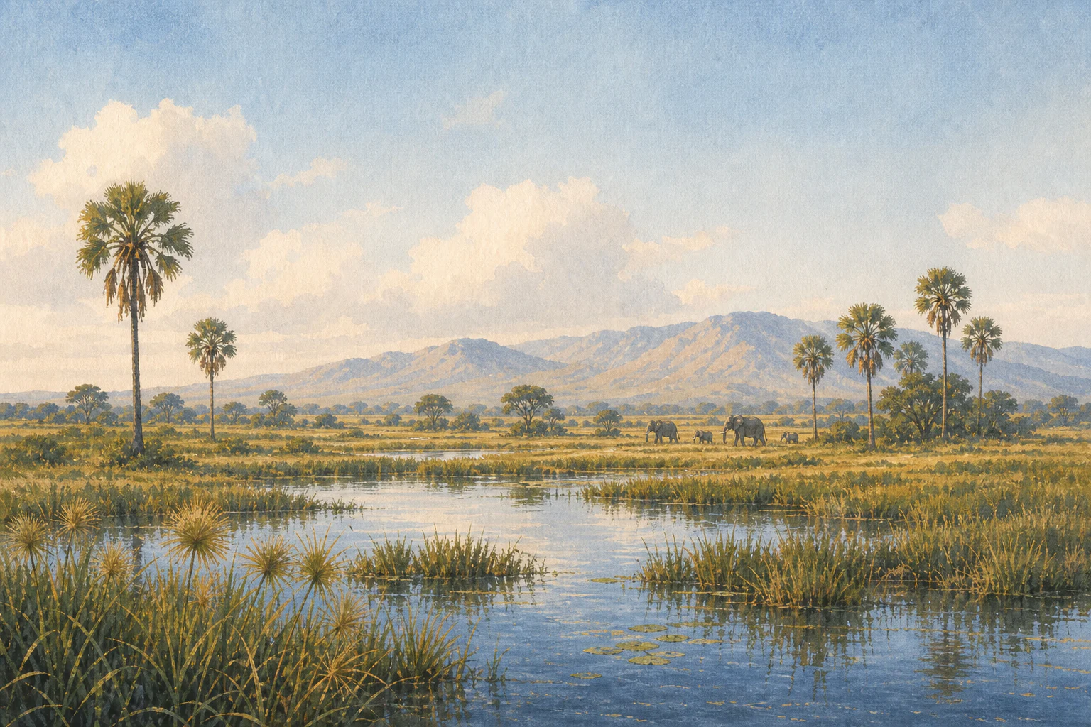 Meru National Park landscape in kenya