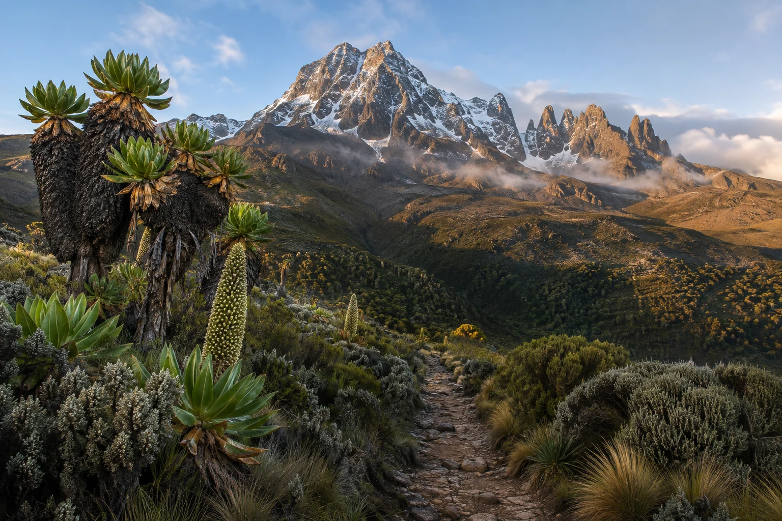 Mount Kenya National Park landscape in Kenya