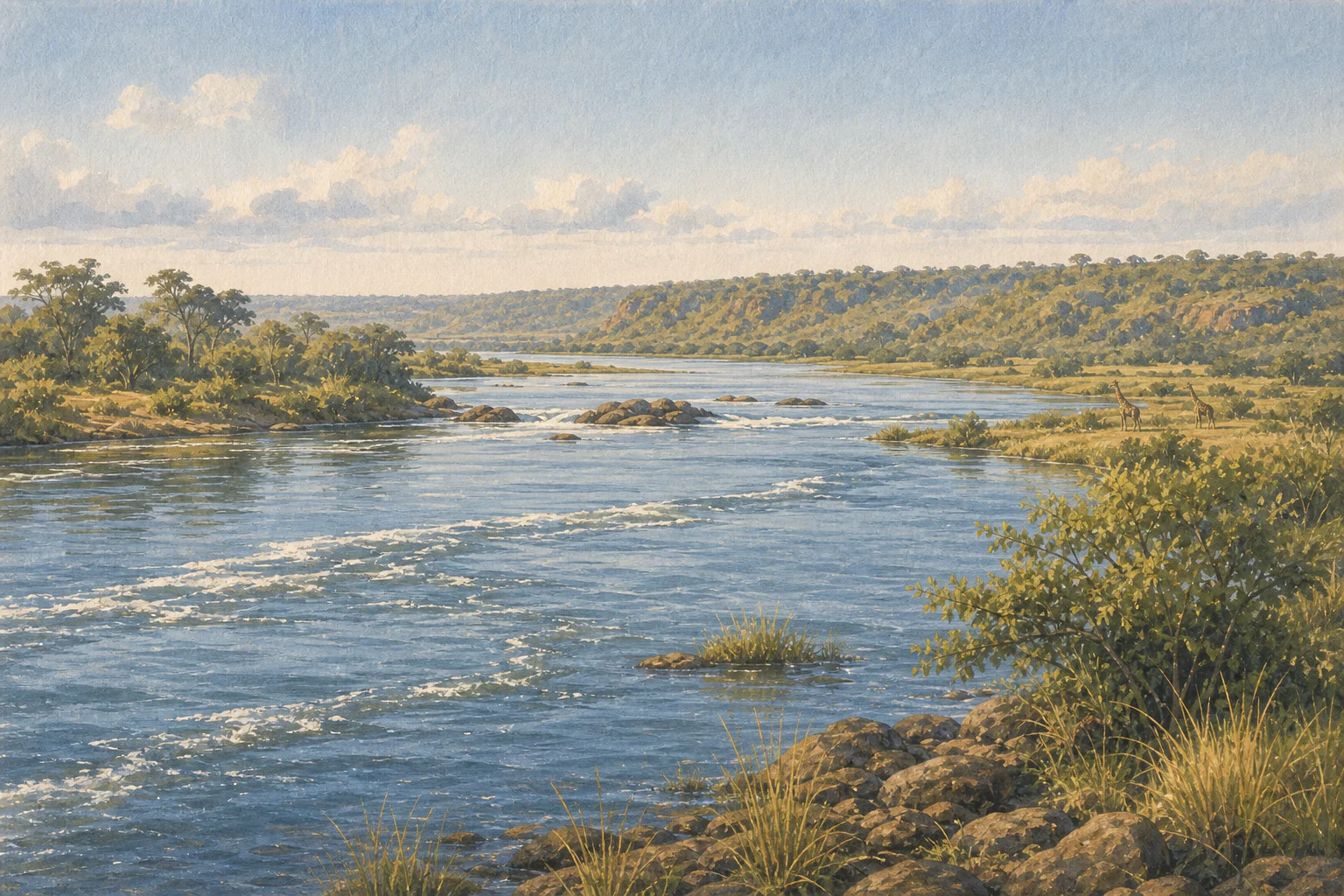 Murchison Falls National Park landscape in uganda
