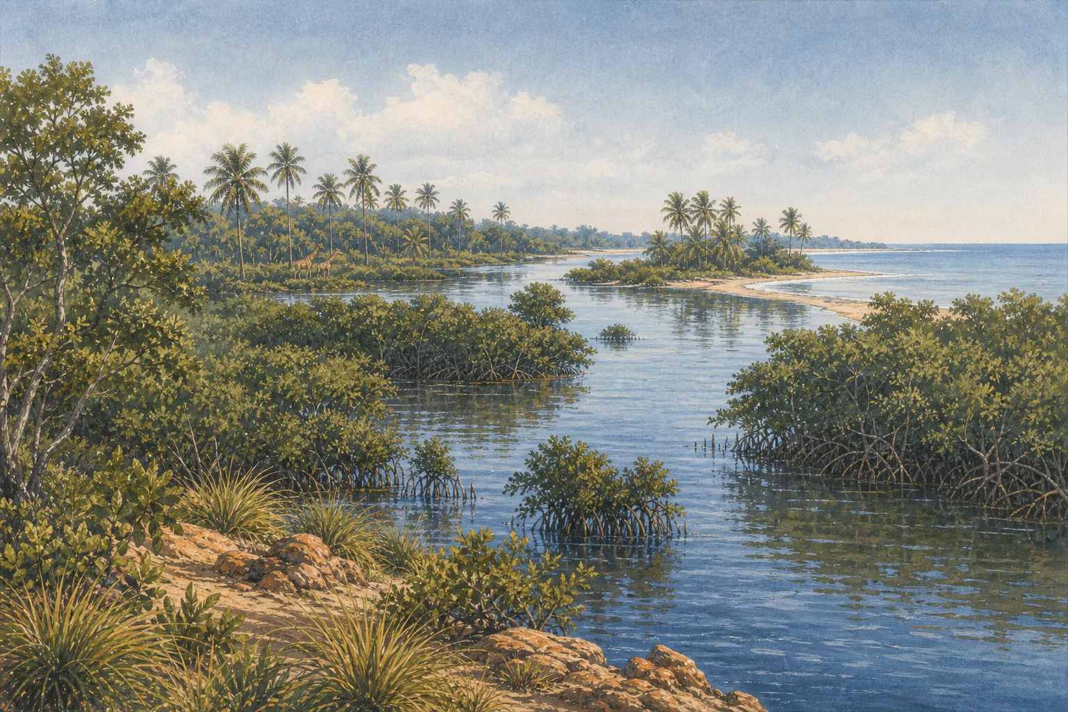 Saadani National Park landscape in tanzania