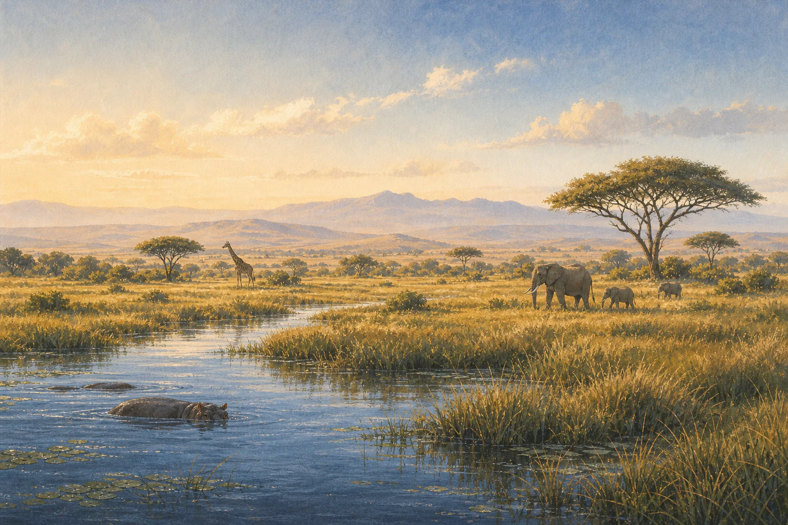 Serengeti National Park landscape in tanzania